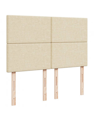 Giroletto a Molle con Materasso Crema 140x19 cm in Tessuto