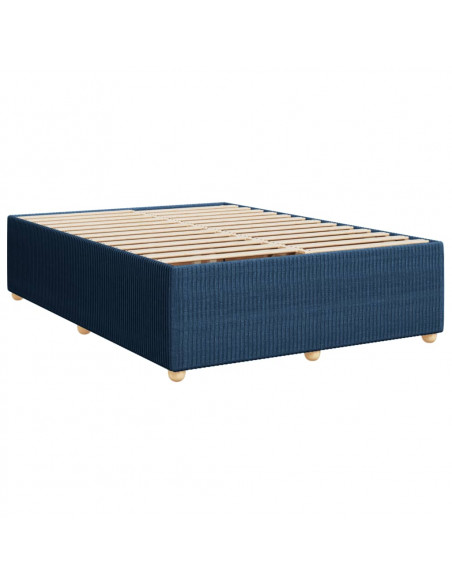 Giroletto a Molle con Materasso Blu 140x190 cm in Tessuto