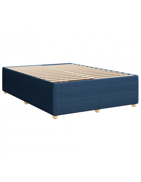 Giroletto a Molle con Materasso Blu 140x190 cm in Tessuto