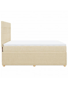 Giroletto a Molle con Materasso Crema 140x19 cm in Tessuto