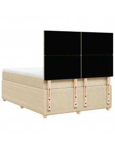 Giroletto a Molle con Materasso Crema 140x19 cm in Tessuto 2