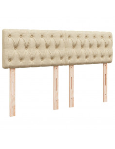 Giroletto a Molle con Materasso Crema 140x19 cm in Tessuto