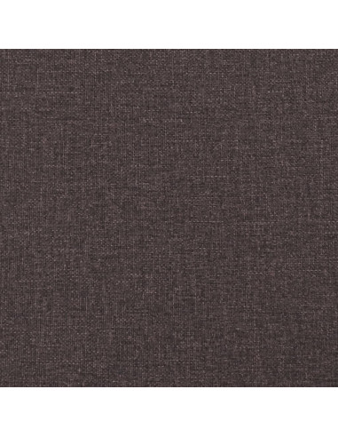 Giroletto a Molle con Materasso Marrone Scuro 140x190cm Tessuto