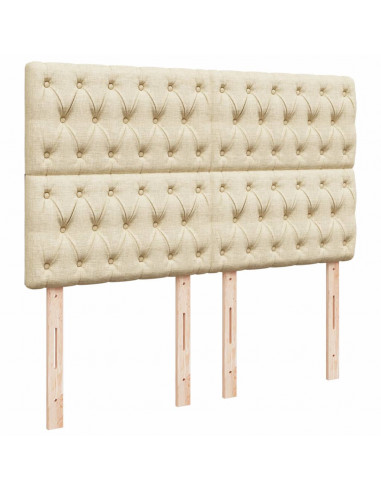 Giroletto a Molle con Materasso Crema 140x19 cm in Tessuto