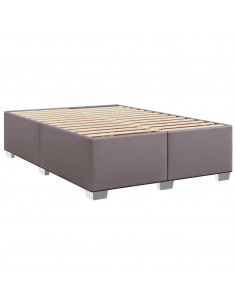 Giroletto a Molle con Materasso Grigio 140x190 cm in Similpelle 2