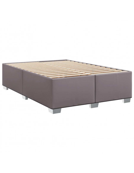 Giroletto a Molle con Materasso Grigio 140x190 cm in Similpelle