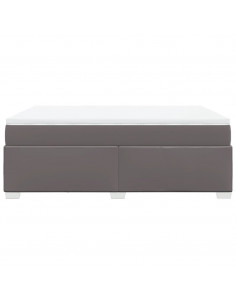 Giroletto a Molle con Materasso Grigio 140x190 cm in Similpelle 2