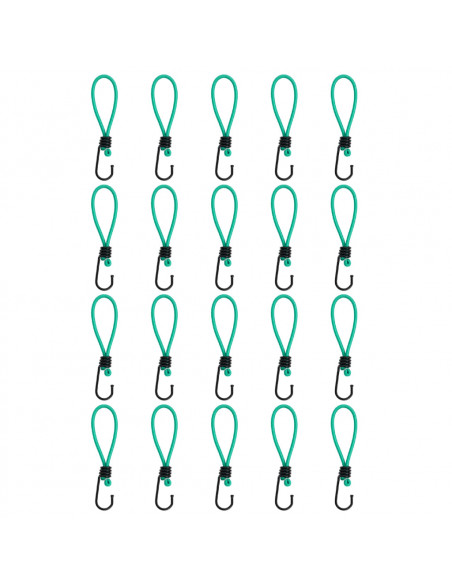 Corde Elastiche con Ganci 20 pz 15 cm