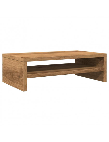 Supporto Monitor Rovere Artigianale 42x24x13 cm Multistrato