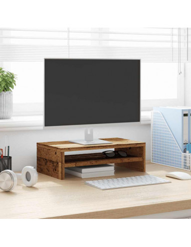 Supporto per Monitor Legno Antico 42x24x13 cm Legno Multistrato