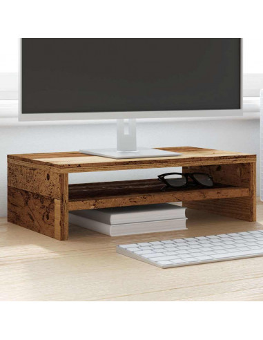 Supporto per Monitor Legno Antico 42x24x13 cm Legno Multistrato