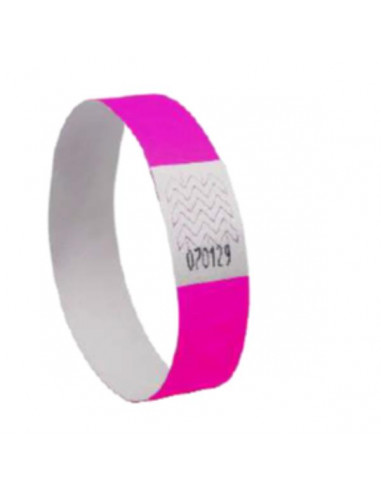 BRACCIALETTI TYVEK ROSA FLUO