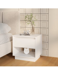 Comodini 2 pz Bianchi 45x34x44 cm in Truciolato 2