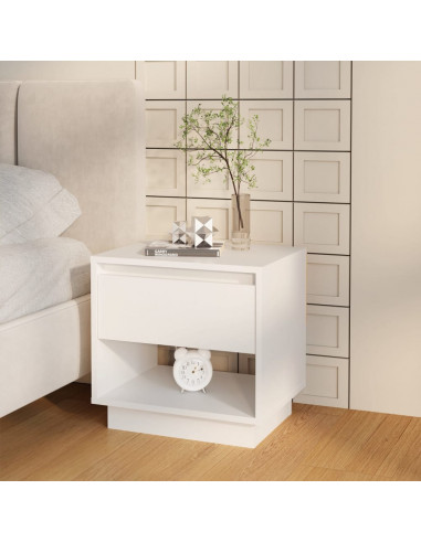 Comodini 2 pz Bianchi 45x34x44 cm in Truciolato