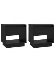 Comodini 2 pz Neri 45x34x44 cm in Truciolato