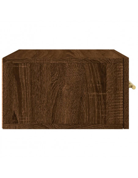 Comodini a Muro 2 pz Rovere Marrone 35x35x20 cm