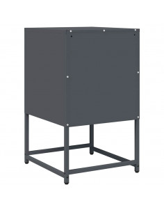 Comodino Antracite 36x39x60,5 cm in Acciaio Laminato a Freddo