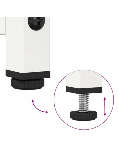 Comodino Bianco 36x39x60,5 cm in Acciaio Laminato a Freddo 2