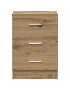 Comodino Rovere Artigianale 38x35x55 cm in Legno Multistrato