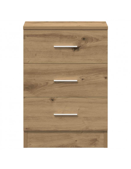 Comodino Rovere Artigianale 38x35x55 cm in Legno Multistrato