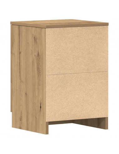 Comodino Rovere Artigianale 38x35x55 cm in Legno Multistrato