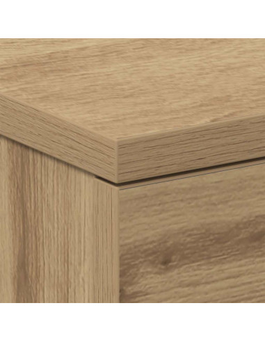Comodino Rovere Artigianale 38x35x55 cm in Legno Multistrato