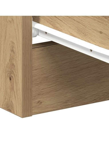 Comodino Rovere Artigianale 38x35x55 cm in Legno Multistrato