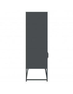 Credenza Antracite 68x39x123 cm Acciaio