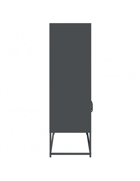 Credenza Antracite 68x39x123 cm Acciaio