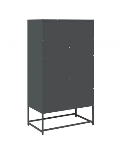 Credenza Antracite 68x39x123 cm Acciaio