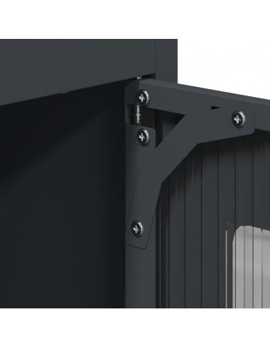 Credenza Antracite 68x39x123 cm Acciaio