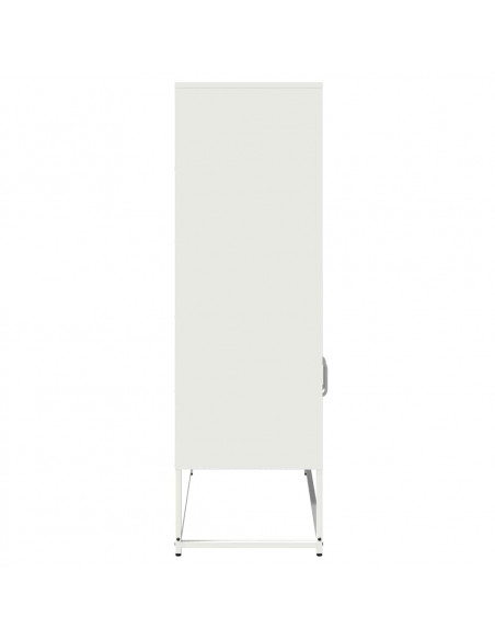 Credenza Bianca 68x39x123 cm in Acciaio