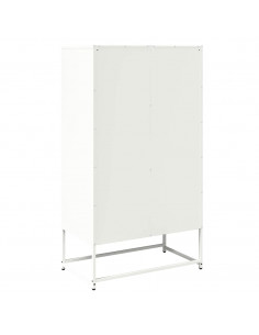 Credenza Bianca 68x39x123 cm in Acciaio 2