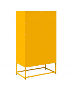Credenza Giallo Senape 68x39x123 cm in Acciaio