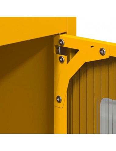 Credenza Giallo Senape 68x39x123 cm in Acciaio