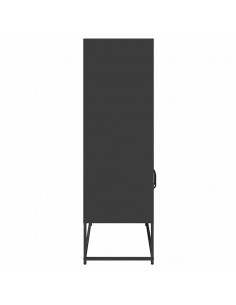 Credenza Nera 68x39x123 cm in Acciaio