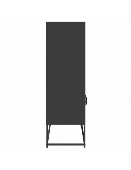 Credenza Nera 68x39x123 cm in Acciaio