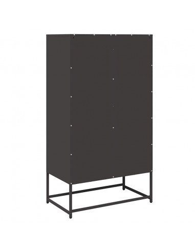 Credenza Nera 68x39x123 cm in Acciaio