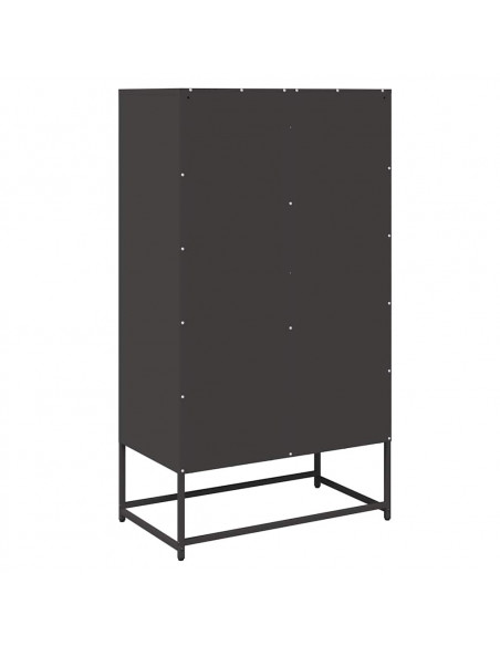 Credenza Nera 68x39x123 cm in Acciaio