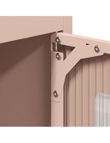 Credenza Rosa 68x39x123 cm in Acciaio