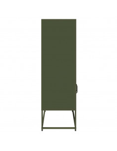 Credenza Verde Oliva 68x39x123 cm in Acciaio
