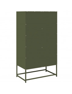 Credenza Verde Oliva 68x39x123 cm in Acciaio 2