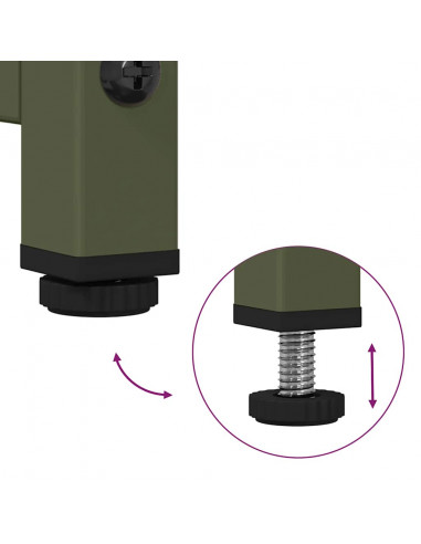 Credenza Verde Oliva 68x39x123 cm in Acciaio
