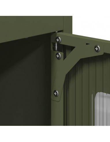 Credenza Verde Oliva 68x39x123 cm in Acciaio