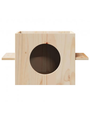 Cuccia per Gatti 51x35x30 cm in Legno Massello di Pino