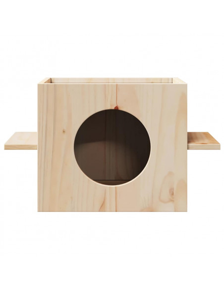 Cuccia per Gatti 51x35x30 cm in Legno Massello di Pino