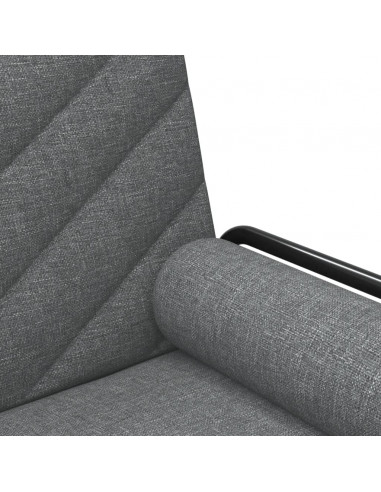 Divano Letto con Braccioli Grigio Scuro in Tessuto