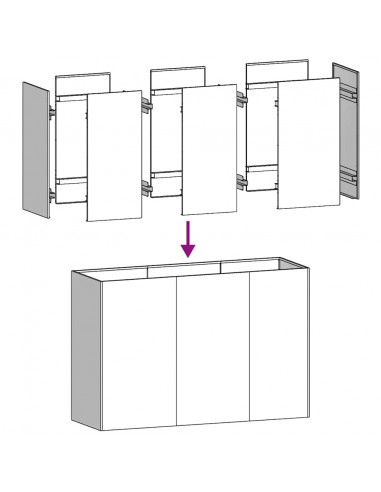 Fioriera 120x40x80 cm in Acciaio Inox