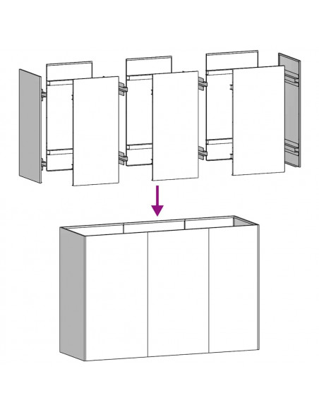 Fioriera 120x40x80 cm in Acciaio Inox