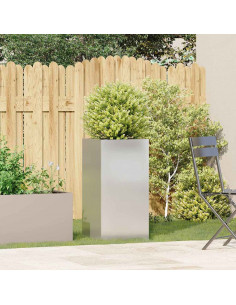 Fioriera 40x40x80 cm in Acciaio Inox 2